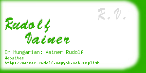 rudolf vainer business card